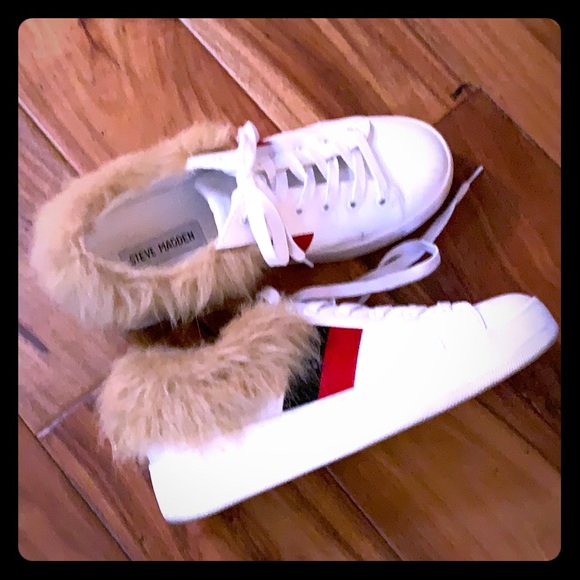 fur tennis shoes
